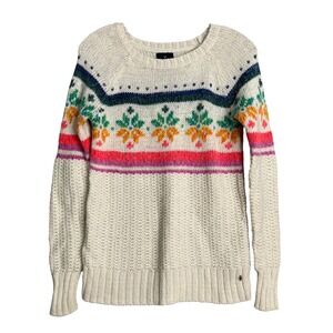 American Eagle Jegging Sweater Women's Size XS Rainbow Fair Isle Knit Preppy